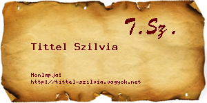 Tittel Szilvia névjegykártya