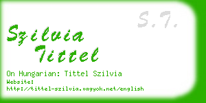 szilvia tittel business card